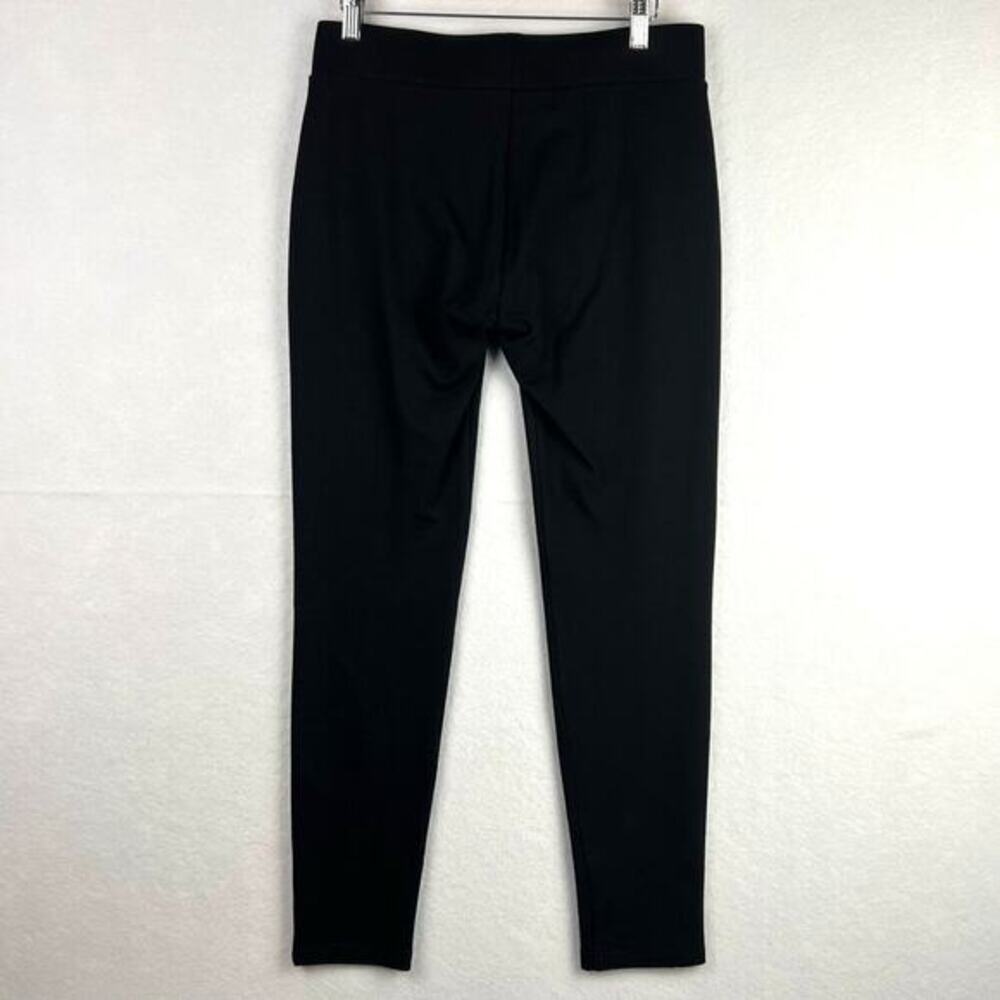 EUC CAbi Ponte Knit Black Elastic Wide Waist‎ Pull On Stretchy Legging Pants S